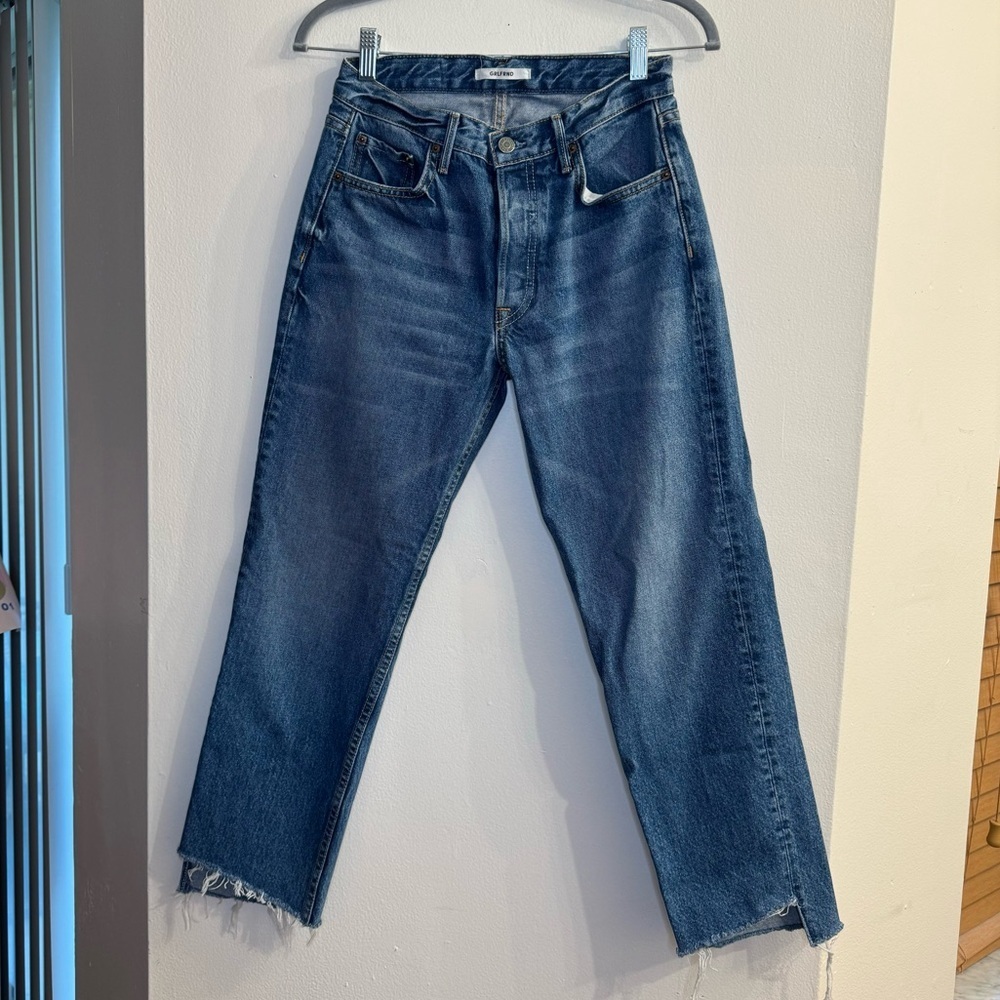 GRLFRND Women’s 100% Cotton Straight Leg Raw Hem Denim Jeans Size 26
